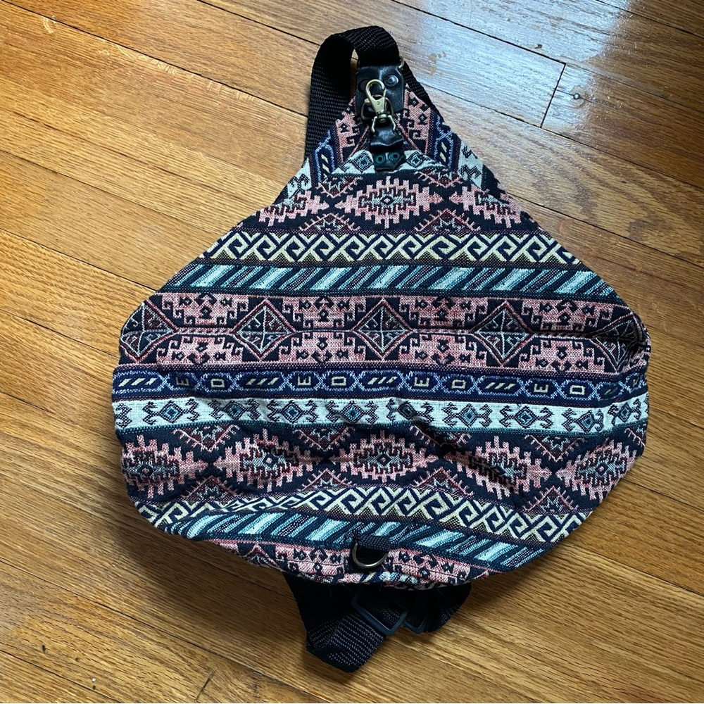 Turkish Textile Multicolor Patterned Backpack - image 4